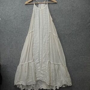 White Cotton Lace Maxi Dress Women Small Boho Resort MUCHE ET MUCHETTE $228